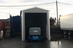 CPX steel equipment garage